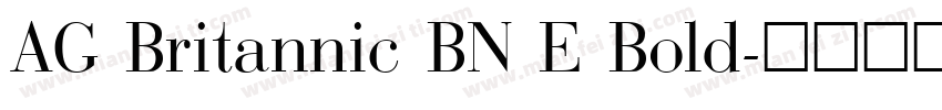 AG Britannic BN E Bold字体转换